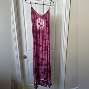 Purple Tie-Dye Maxi Dress